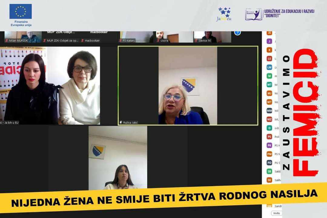 Tri završne obuke u okviru projekta "Unapređenje pravne i društvene matrice za sprječavanje femicida i rodno zasnovanog nasilja u Bosni i Hecegovini"