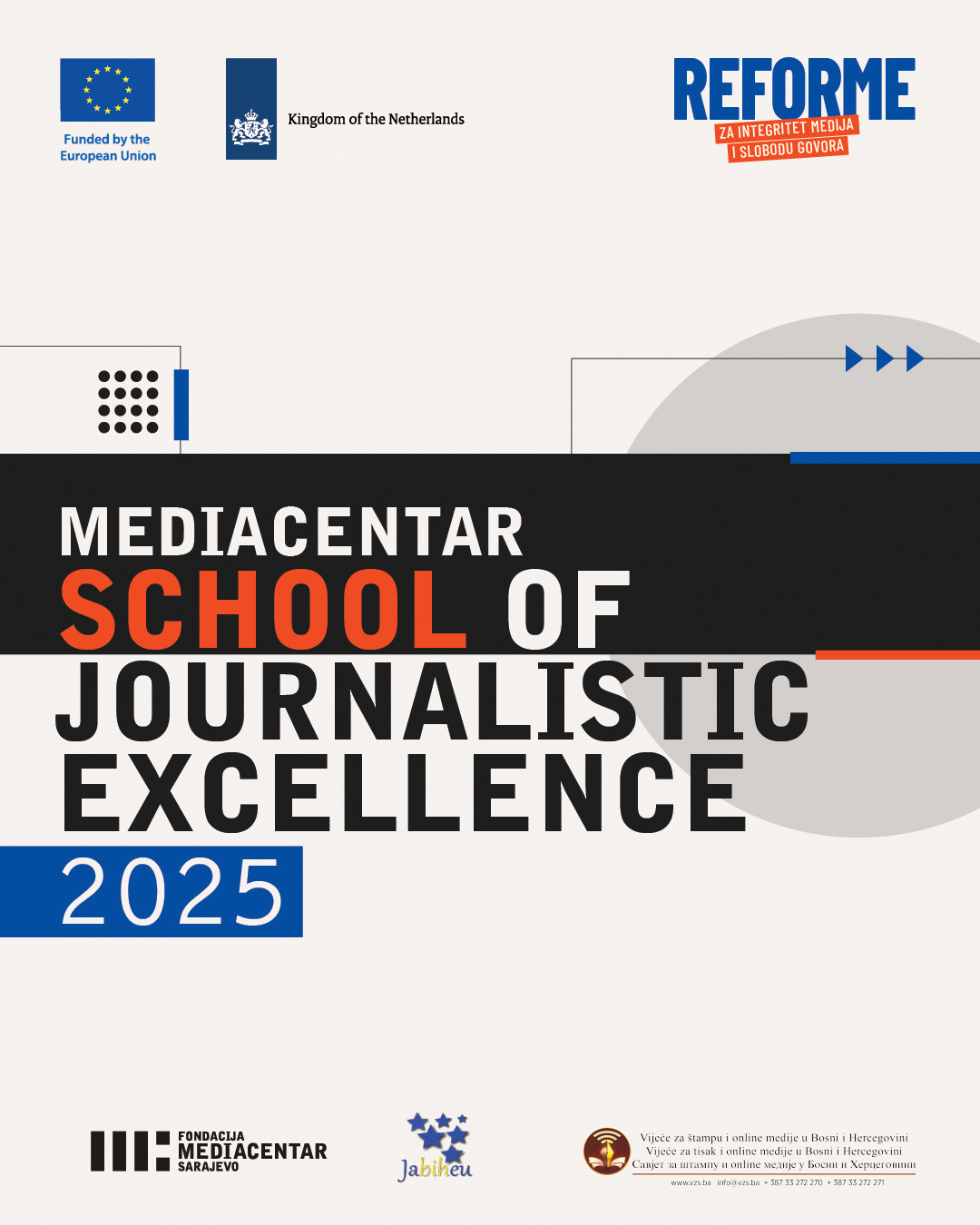Javni poziv za prijave: Škola novinarske izvrsnosti Mediacentra Sarajevo