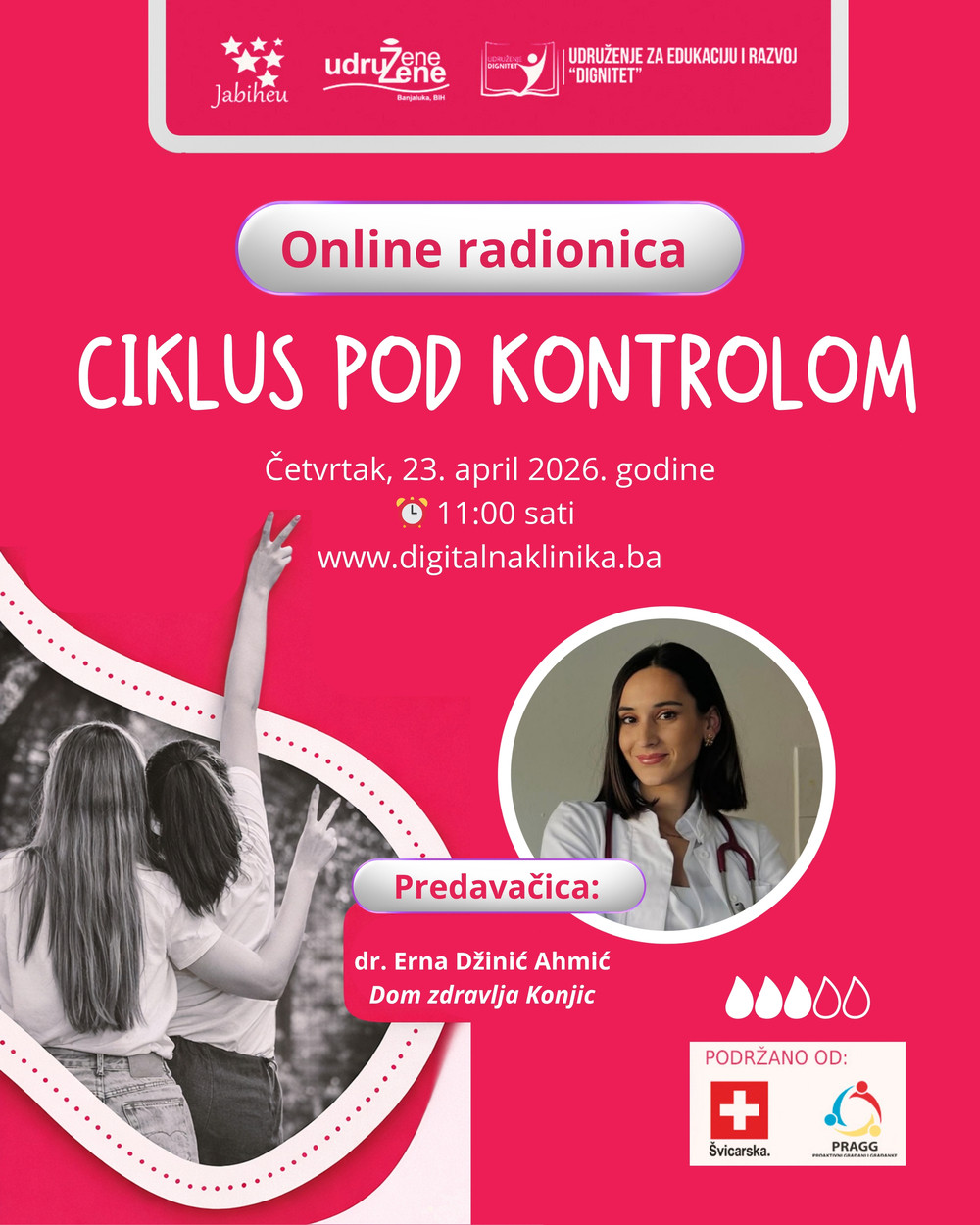 ONLINE RADIONICA ZA MLADE - Ciklus pod kontrolom